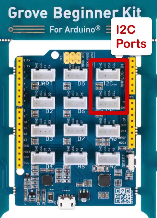 I2C ports on the Grove Beginner Kit shield